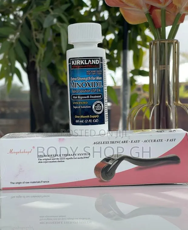 Beard and Hair Growth Combo Pack- Kirkland Minoxidil +Roller · Photo 1