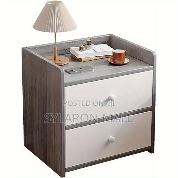 Modern Wooden Bedside Table With Drawers · Photo 1