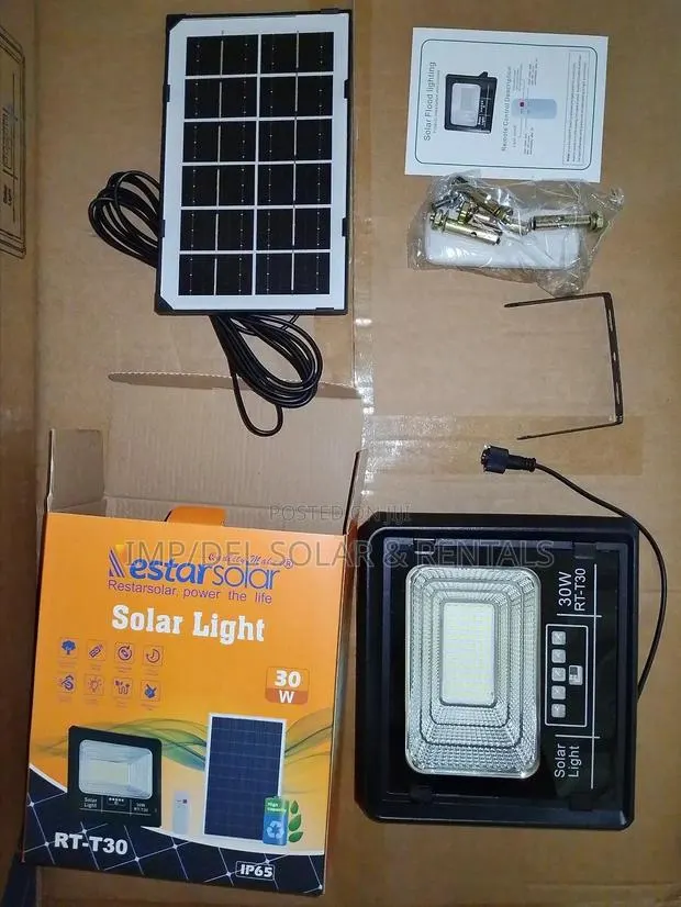 30w Solar Lights With Panel, Remote Control, Timer Functions · Photo 2