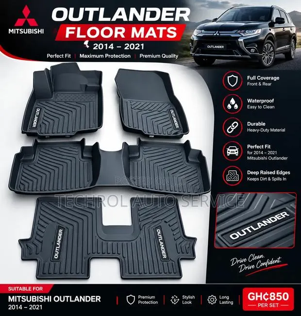 Mitsubishi Outlander 2014 - 2021 Premium Floor Mats