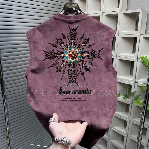 American Men's Sleeveless T-Shirt Loose Top · Photo 1