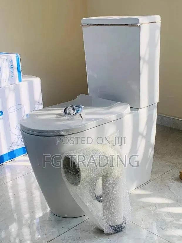 Water Closet - Slim Tank Toilet - S-Trap Toilet Seat · Photo 1