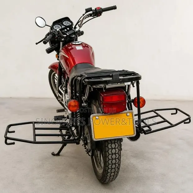 Adjustable 5-Bar Motorcycle Cargo Rack Heavy Duty Steel · Photo 1