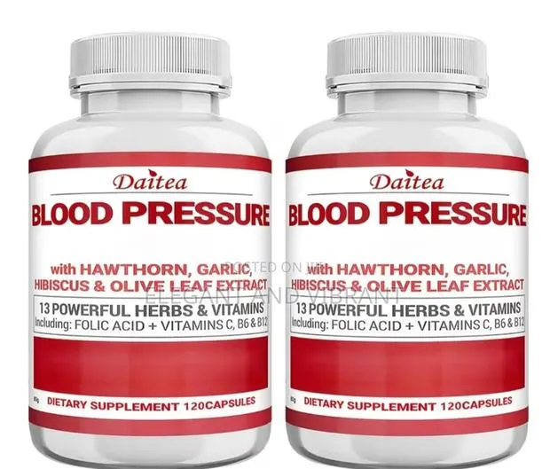 Blood Pressure Supplement With Hawthorn, Olive, Garlic,B.3, Juniper · Photo 1