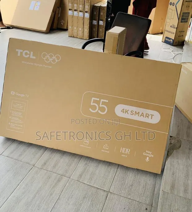 Sealed Black TCL 55p6l 55 Inches Uhd Google Led TV · Photo 1