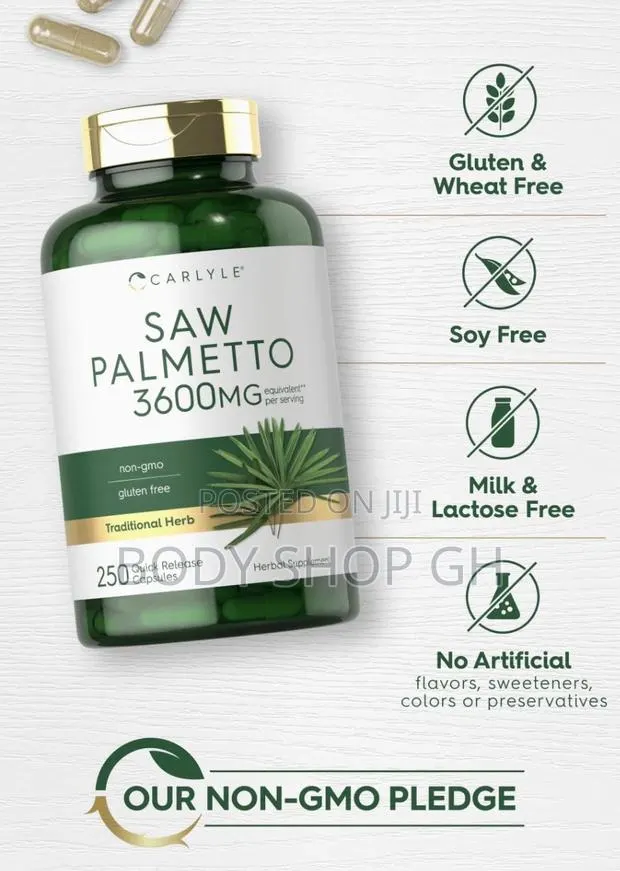 Saw Palmetto for Men and Women | 250 Capsule | Herb Extract Supplement · Photo 1