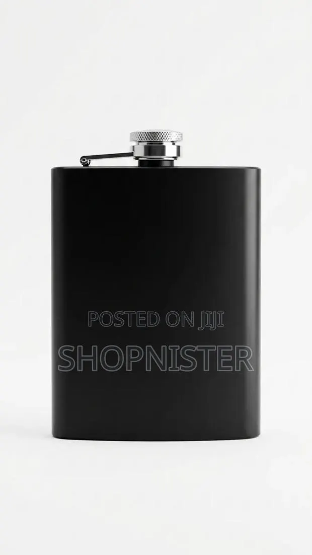 Customizable Matte Black Flask · Photo 1