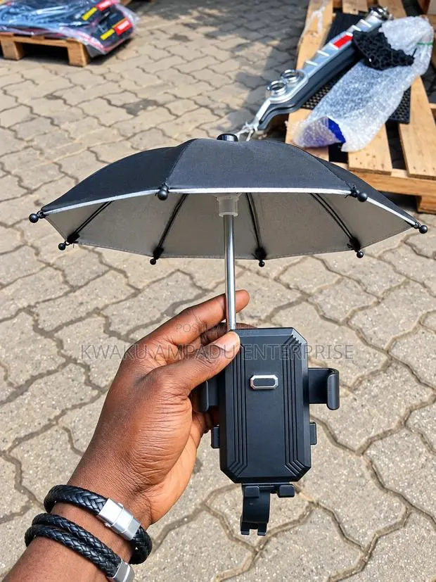 Umbrella Phone Holder – Universal Motorcycle/Bicycle Phone Mount · Photo 1