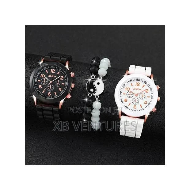2pcs Geneva Couple Watches With Bracelets · Photo 1