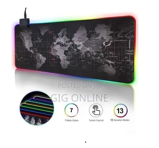 RGB World Map Gaming Mouse Pad · Photo 1