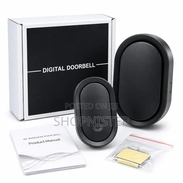 300M CACAZI Wireless Doorbell – AC Plug-in Chime With Push Button · Photo 1