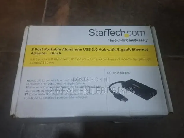 StarTech.com 3-Port Aluminum USB 3.0 Hub Gigabit Ethernet Adapter · Photo 1