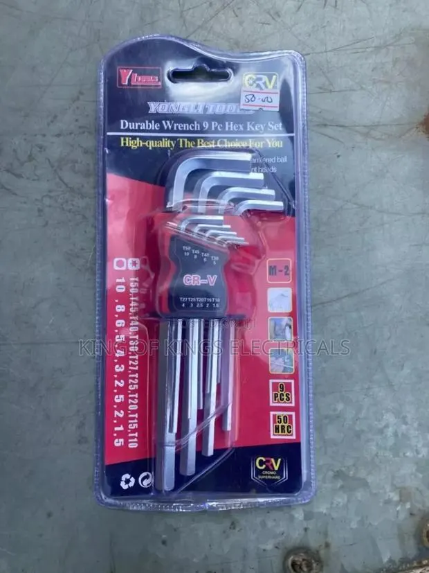 Full Set Allen Key (Hex Key)(Small Size) – 9 Pieces Cr-v Steel · Photo 1