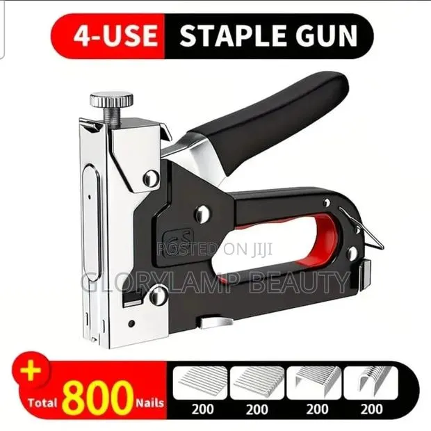 4-in-1 Heavy Duty Manual Staple Gun With 800-Piece Nails · Photo 1