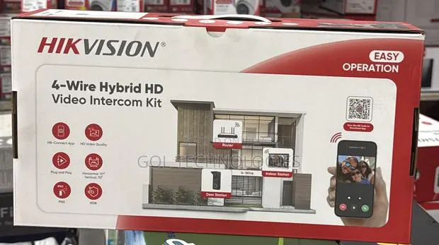 Hikvision 4-Wire Hybrid Hd Video Intercom Kit Ds-Kis313-P(B) · Photo 1