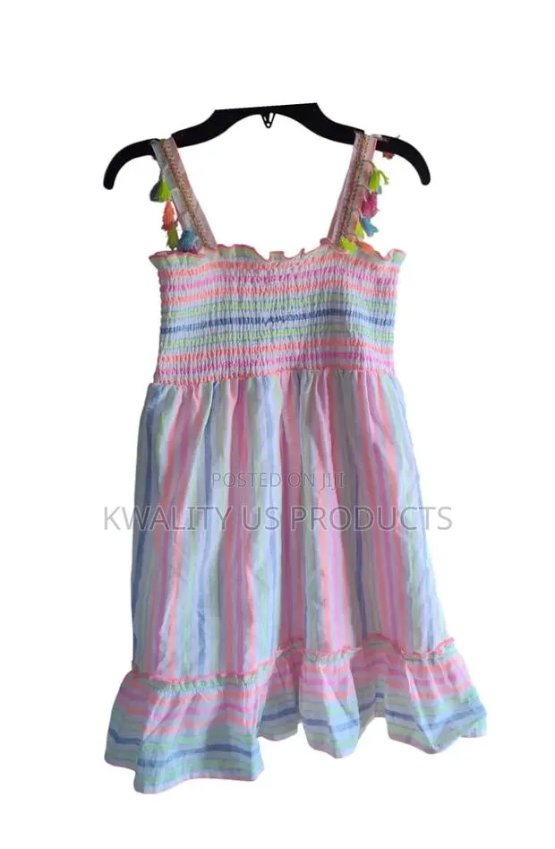 Speechless Kids Girls Striped Smocked Sun Dress With Tassel Details · Photo 1