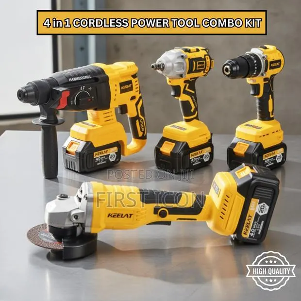 21V Brushless 4-in-1 Cordless Power Tool Combo Kit