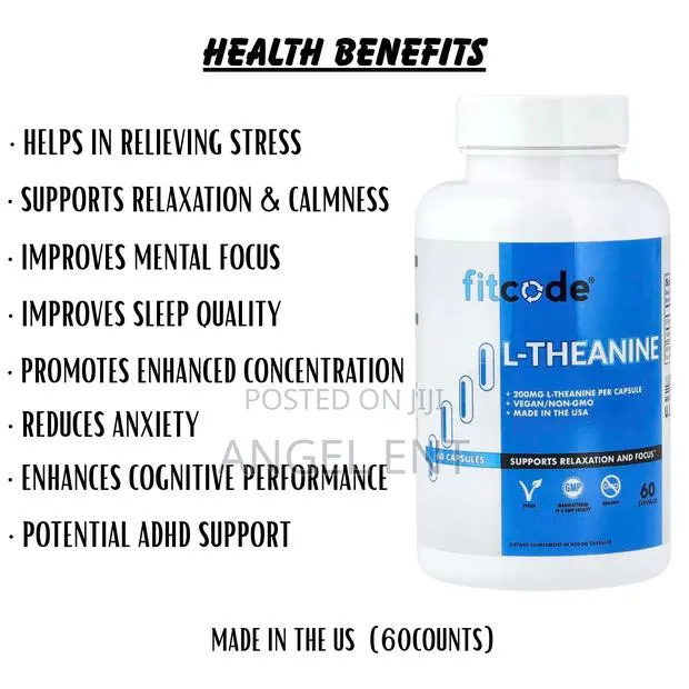 Fitcode L-Theanine 200mg (60ct) · Photo 1