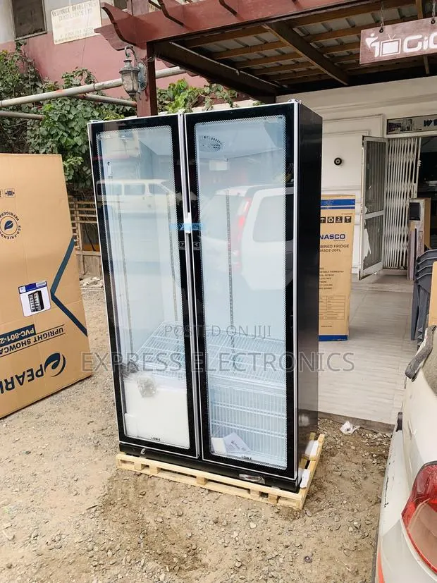 Text Us Pearl PVC-801-27AA 690L Double-Door Glass Display Fridge · Photo 1