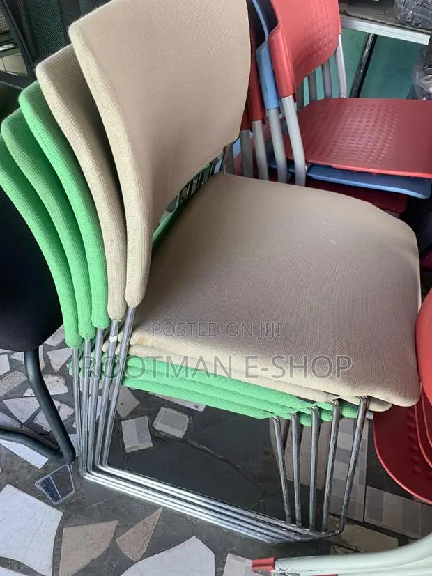 Comfortable Steel Chairs With Fabric Seats · Photo 1
