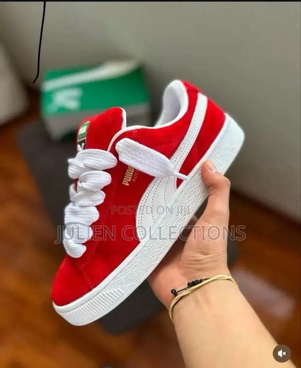 Puma Suede Big Lace Xl Red and White · Photo 1