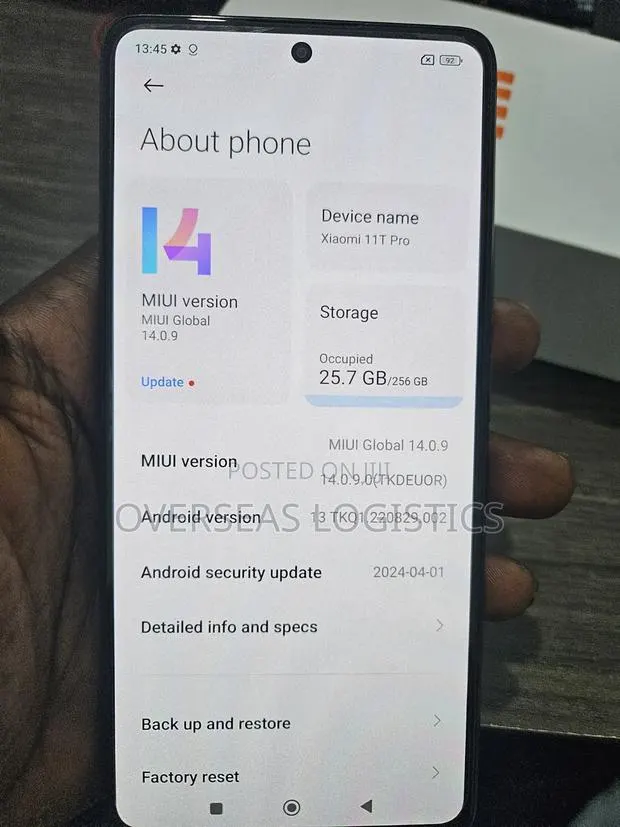 New Xiaomi 11T Pro 256 GB Gray · Photo 1