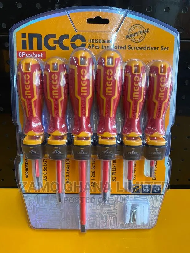 Ingco 6 PCS Insulated Screwdriver Set - Hkisd0608 · Photo 1