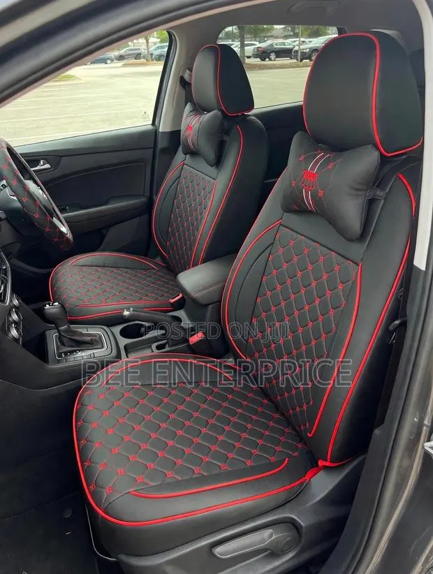 Red and Black Luxury Car Seats Cover Full Set · Photo 1