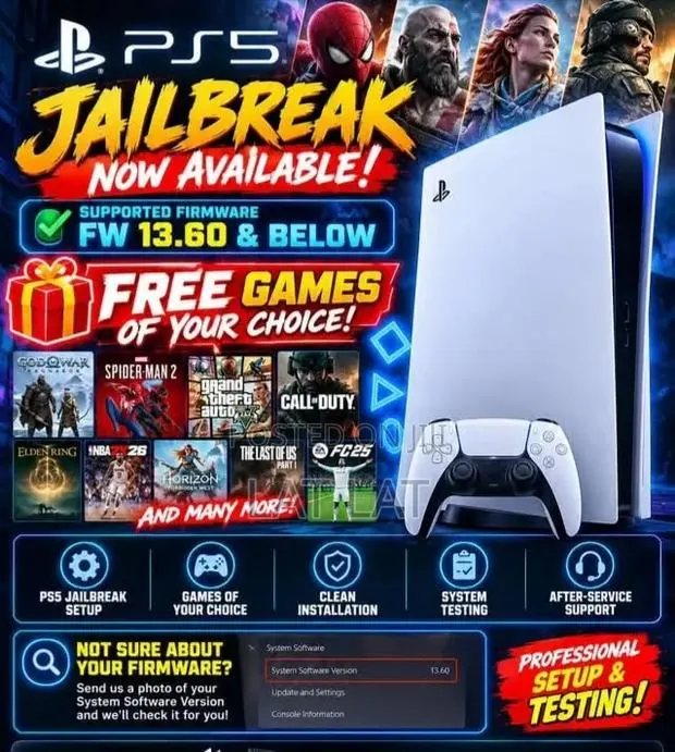 PS5 Jailbreak With 5 Games at Low Cost · Photo 1