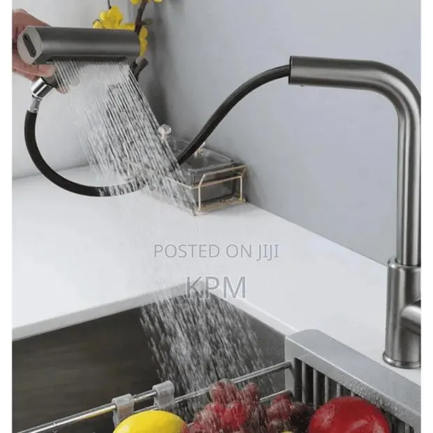 4 in 1 Smart Square Head Pull Out Kitchen Sink Tap Hot and Cold · Photo 1