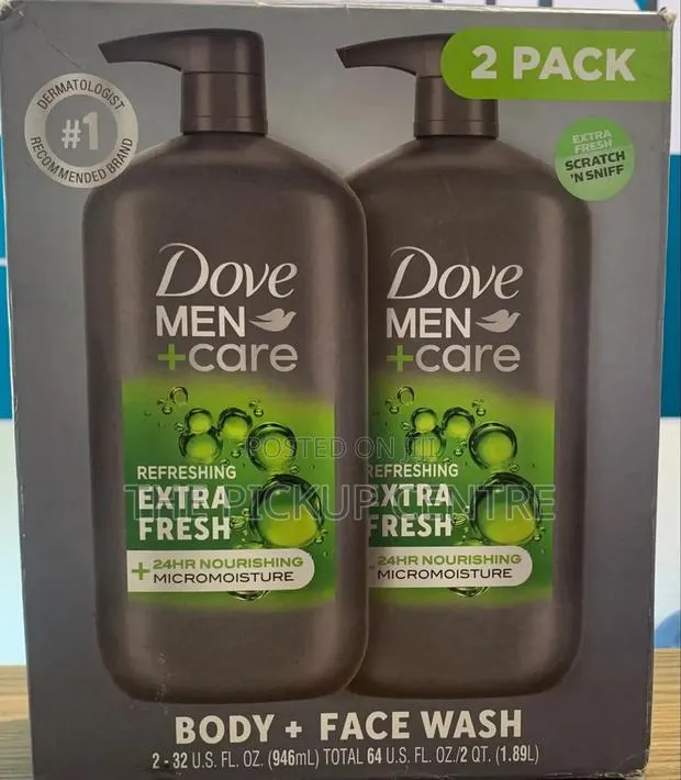 Dove Men+Care Extra Fresh For Body, Face Hair Wash 2 X 946 Ml · Photo 1