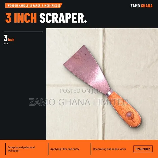 Wooden Handle Scraper 3 Inch (Piece) - H · Photo 1