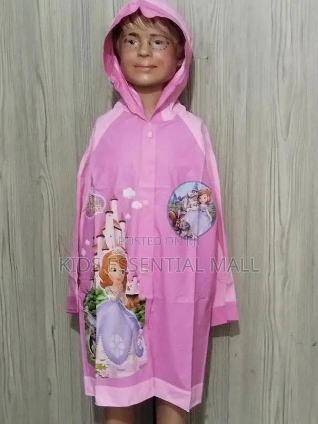 2 to 8years Cartoon PVC Raincoat for Kids · Photo 2