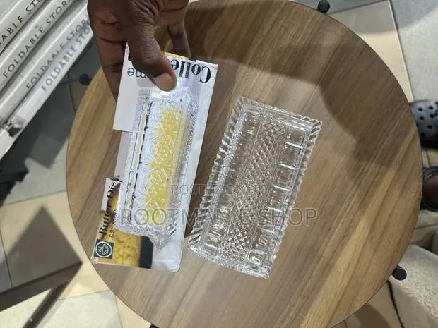 Glass Butter Dish With Lid for Countertop, 7 Inches Clear Crystal · Photo 1