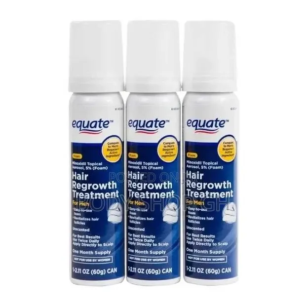 Equate Minoxidil Foam for Baldness Receding Hairlines · Photo 1
