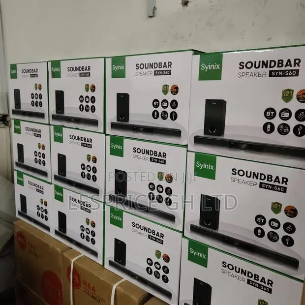 Long Lasting Original Black Syinix Bluetooth Soundbar · Photo 1
