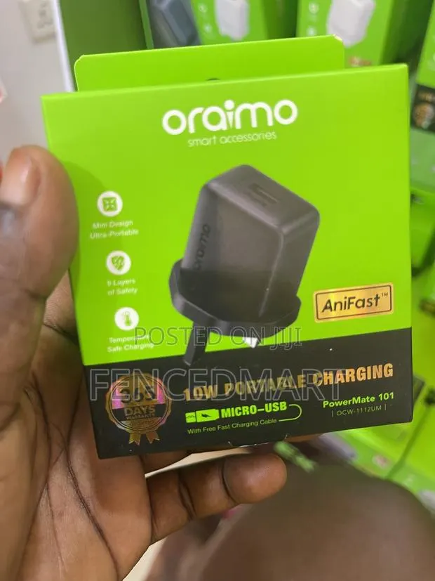 Oraimo 10W Micro-USB Fast Charger With Charging Cable – PowerMate 101 · Photo 1