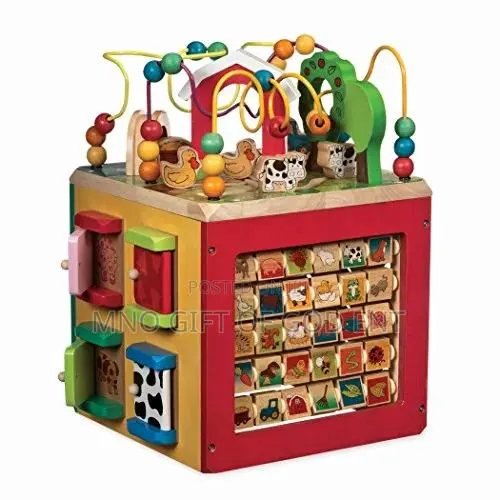 B. Toys Zany Zoo Wooden Activity Cube · Photo 1
