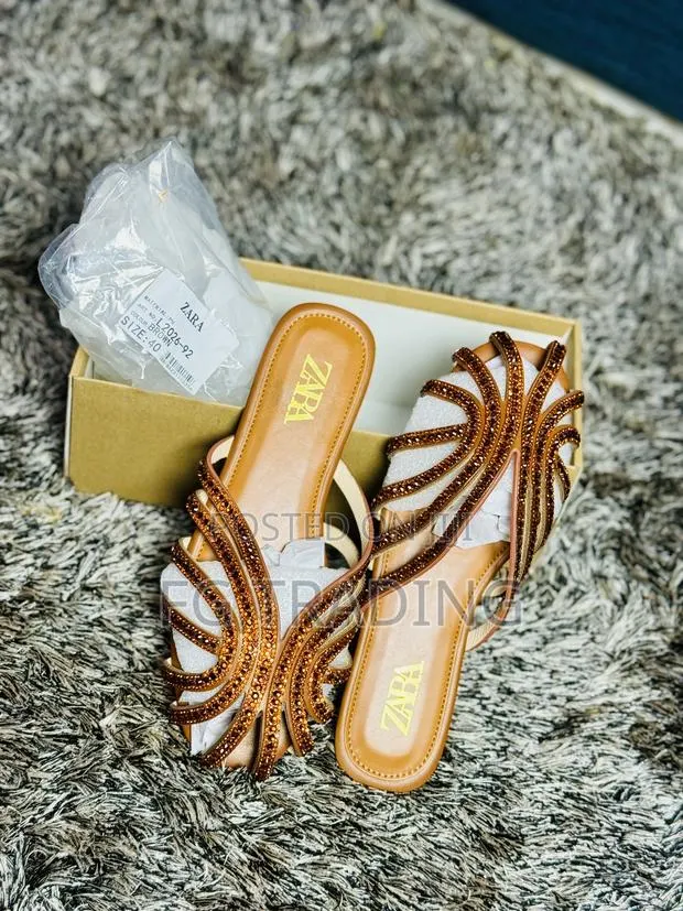 Zara Slippers _ Brown Zara Slippers · Photo 1