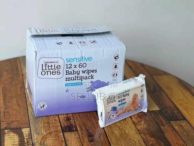 Little Ones Sensitive Baby Wipes 60 Pack - Fragrance Free (UK) · Photo 1
