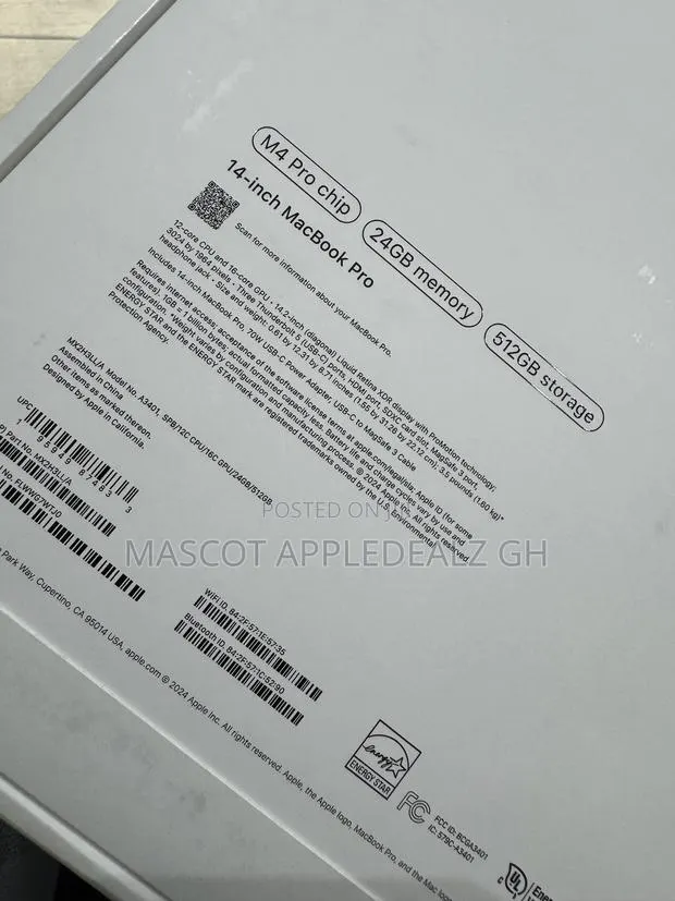 New Laptop Apple MacBook Pro 2024 M4 24GB Apple M4 Pro SSD 512GB · Photo 1