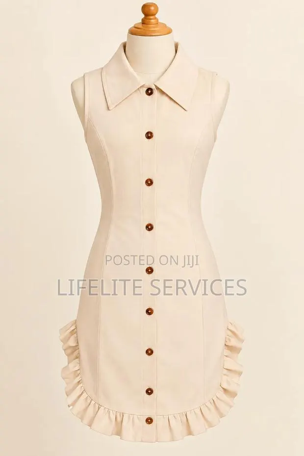 Beautiful and Descent Front Buttons Dress for Girls 4 to 6yrs · Photo 1