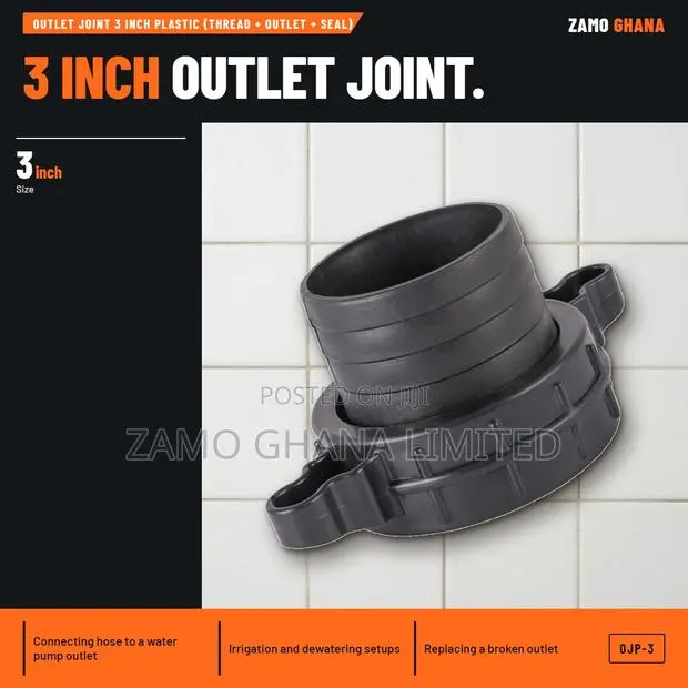 Outlet Joint 3 Inch Plastic (Thread + Outlet + Seal) - OJP-3 · Photo 1