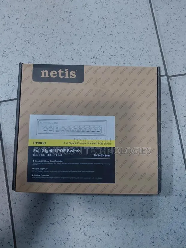 NETIS P110GC 8-Port Gigabit POE Switch 8GE+2GE Uplink · Photo 1