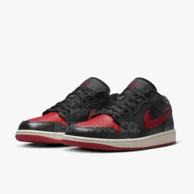 Authentic Nike Jordan 1 Low Bred Sail (Wmns) Dc0774-061 Mint Condition · Photo 1