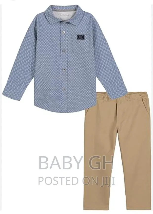 Calvin Klein Little Boy's 2-Piece Shirt and Pant Set · Photo 1