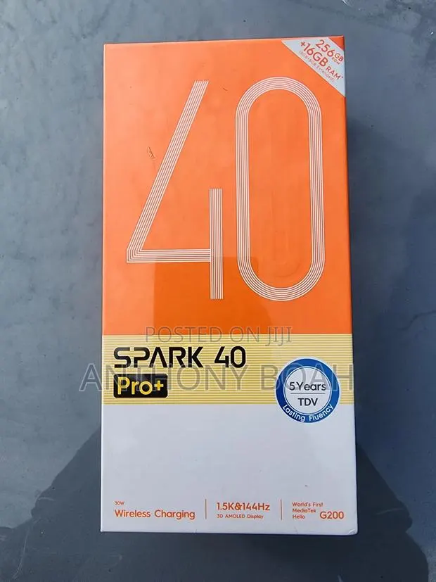 New Tecno Spark 40 Pro+ 256 GB Black · Photo 1