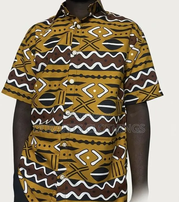 Stylish Men's Casual Shirt With Traditional African Pattern · Photo 1