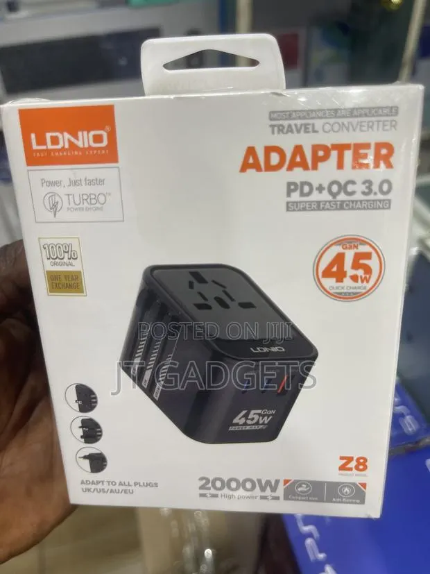LDNIO Z8 Travel Converter Adapter (45W GaN, PD+QC 3.0) · Photo 1