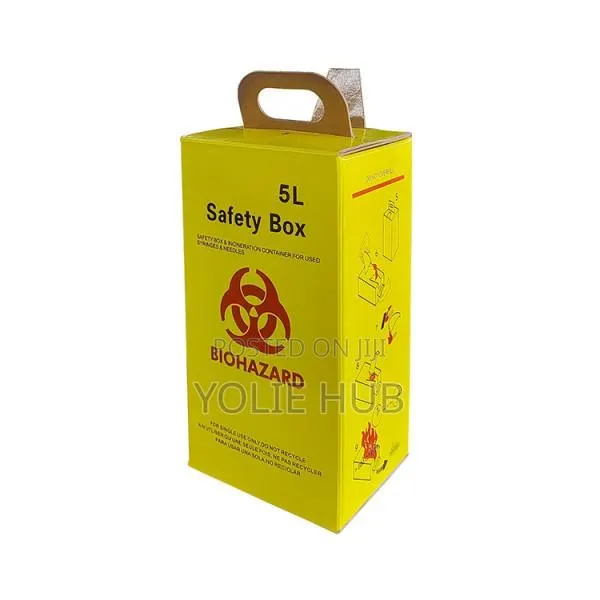 Yellow Biohazard Safety Boxes (Sharps Container) · Photo 1